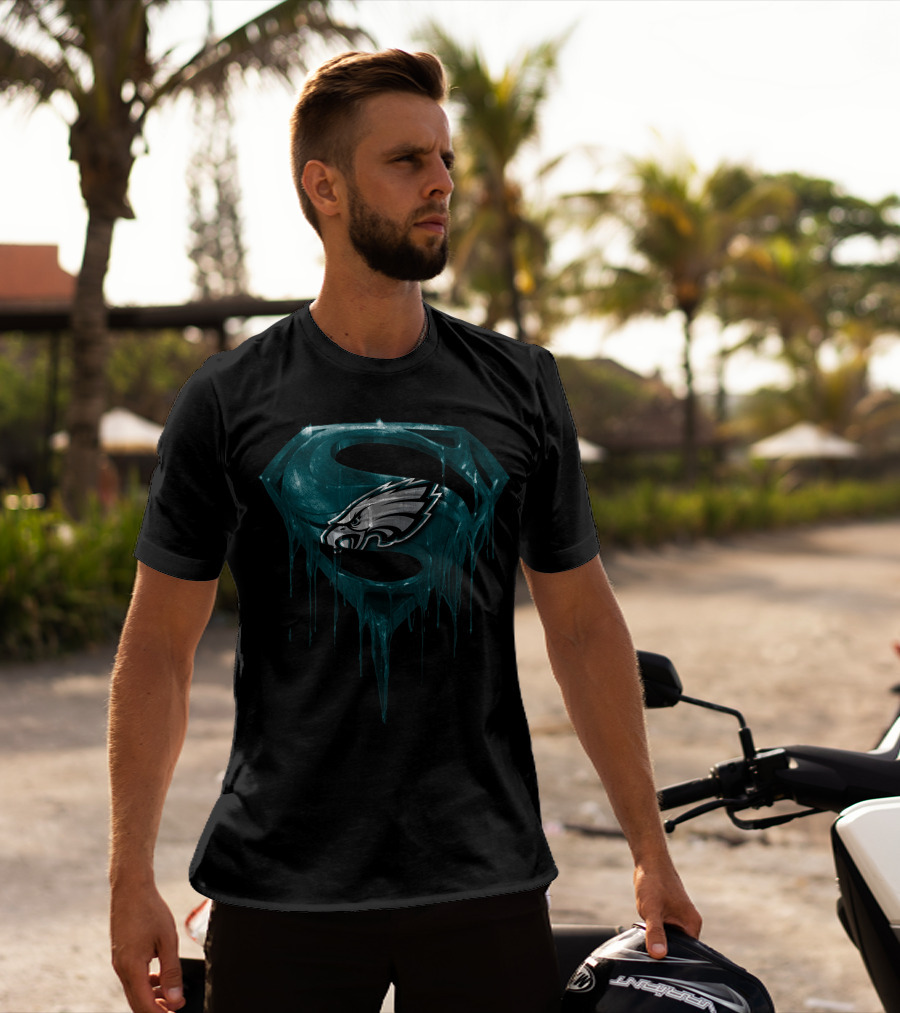 Philadelphia Eagles Superman Dripping T-Shirt