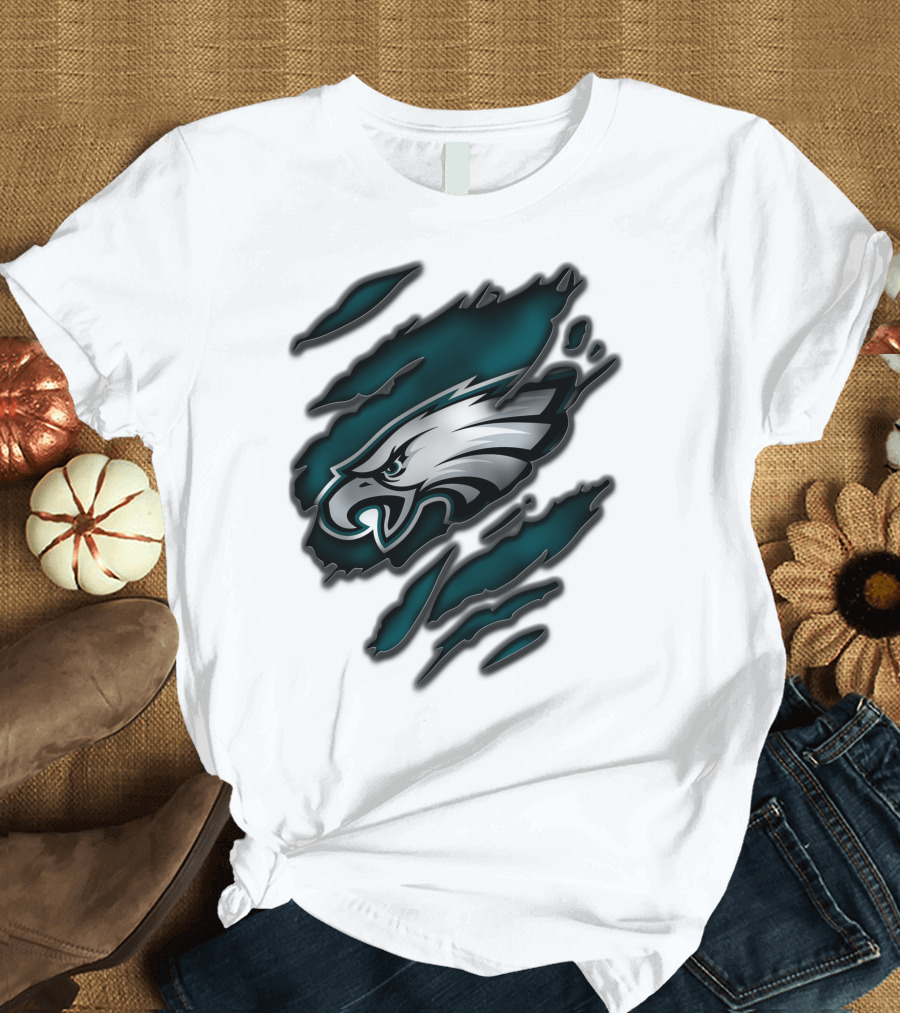 Philadelphia Eagles Torn V3 Logo Iconic T-Shirt