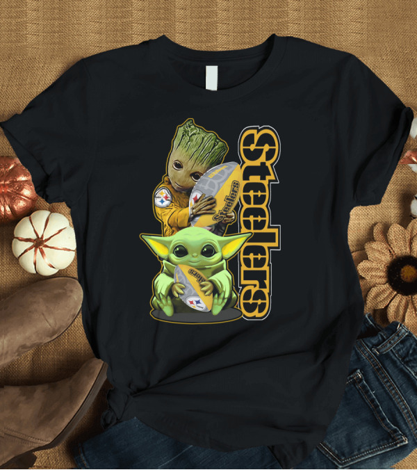 T-Shirt: Grzd Steelers Baby Alien Groot Football T-Shirt Grzd Steelers Baby Alien Groot Football T-Shirt