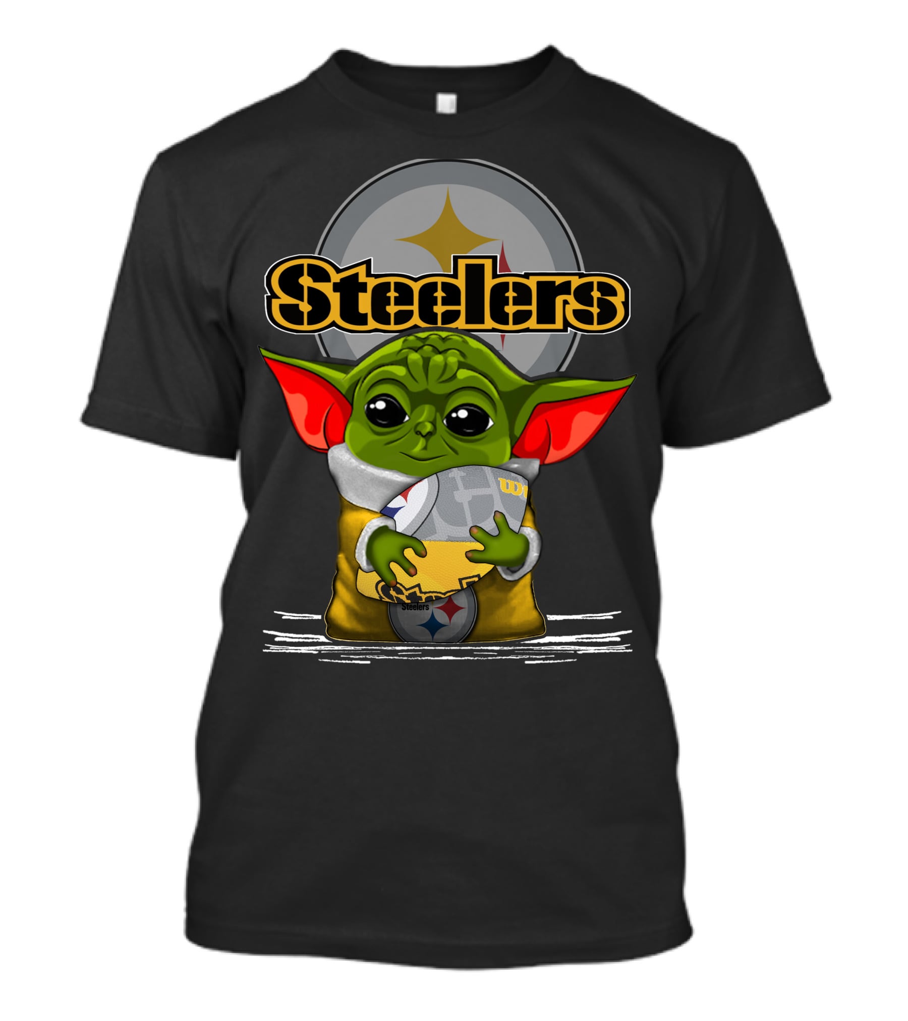 Yoda V3 Steelers Aliens Football T-Shirt