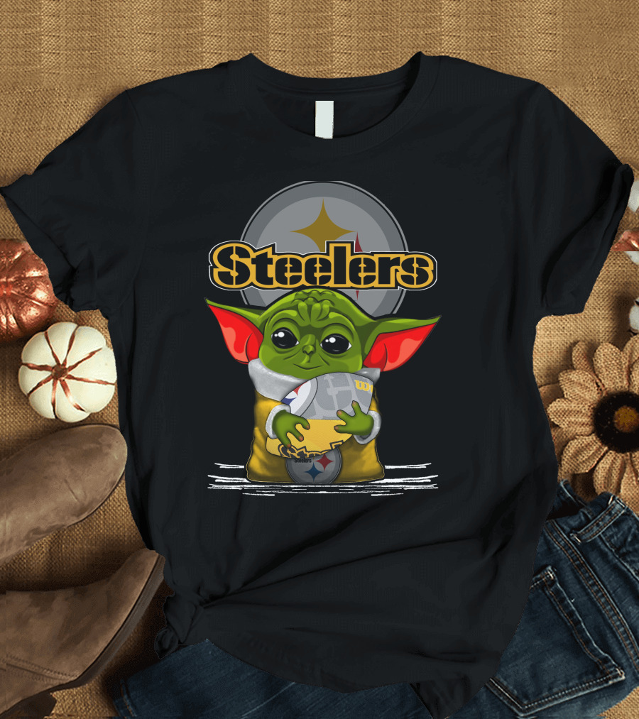 Yoda V3 Steelers Aliens Football T-Shirt