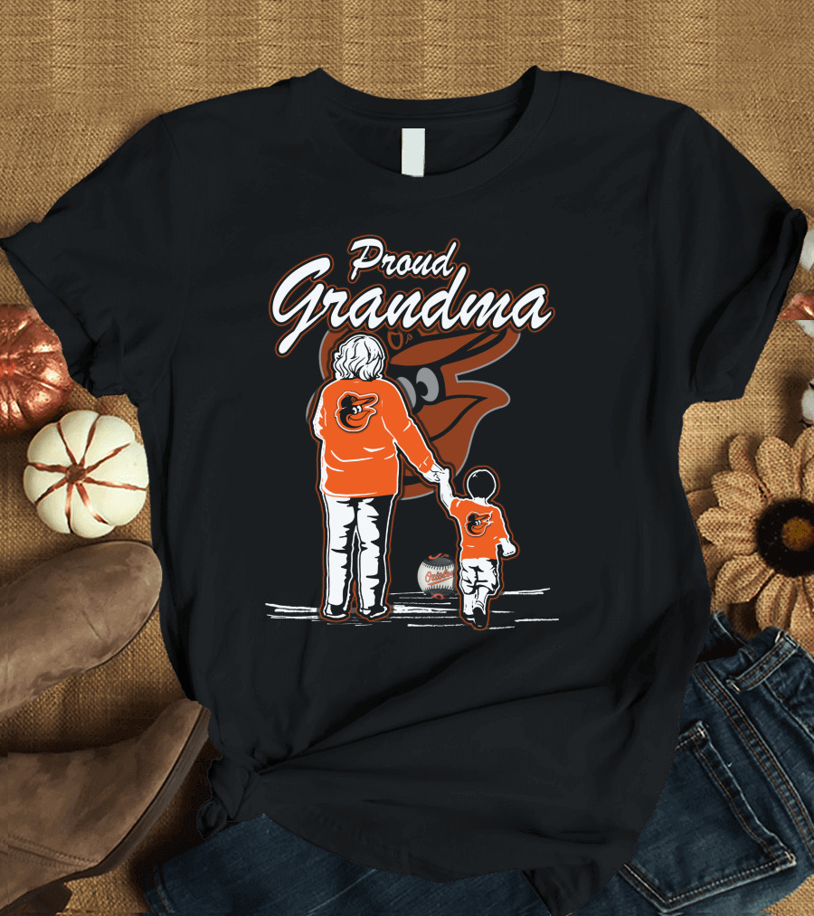 Proud Grandma Baltimore Orioles Family Baseball Fan T-Shirt
