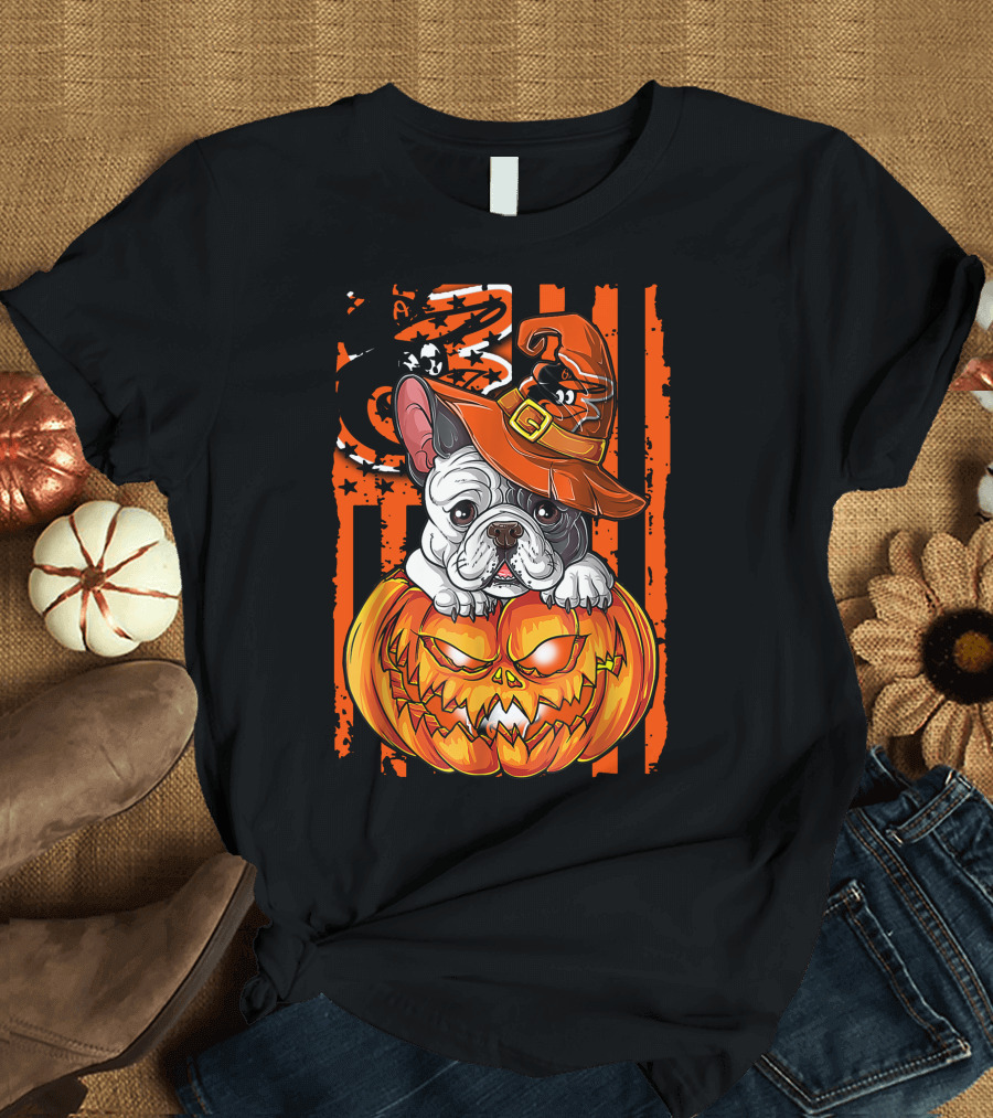 Hlw Bulldog Halloween Baltimore Orioles Jack-o'-Lantern T-Shirt