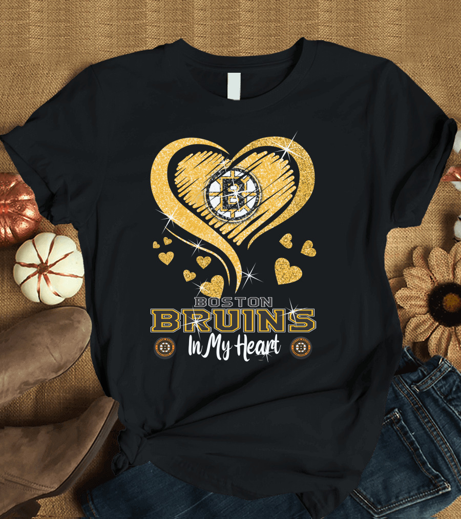 Boston Bruins Heart Logo In My Heart T-Shirt