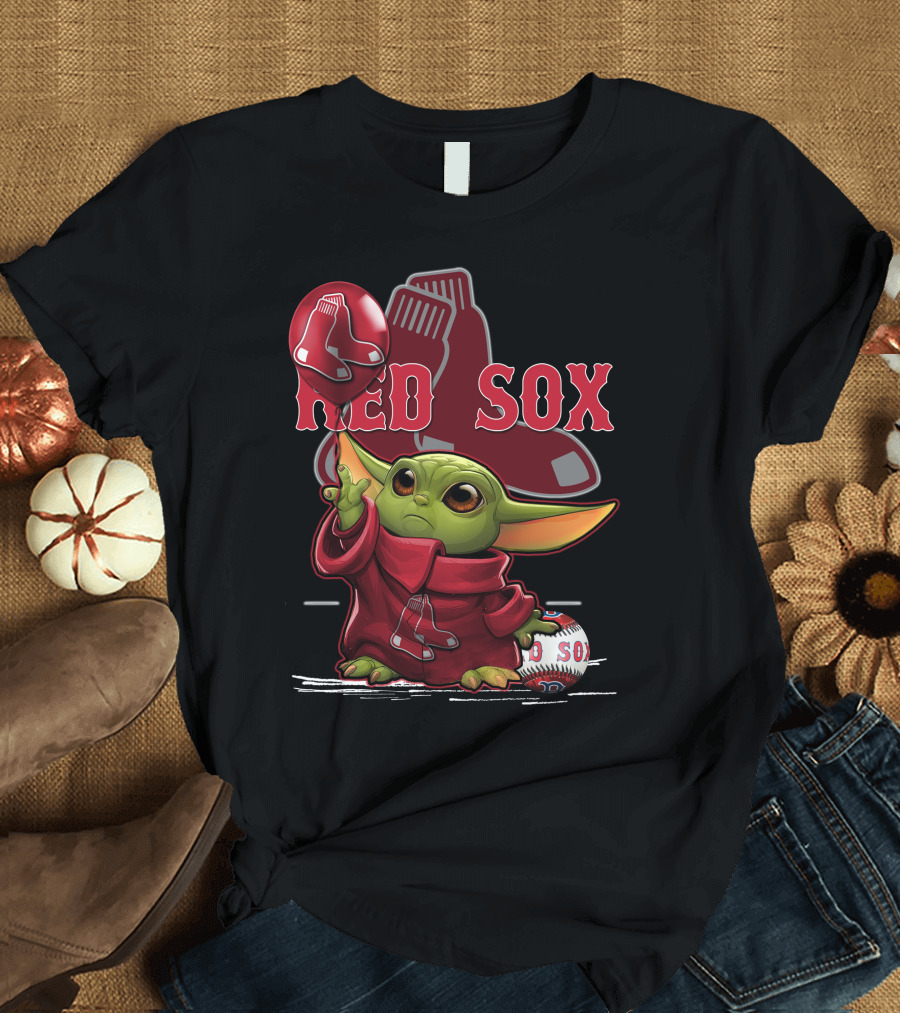 Baby Yoda Red Sox Baseball Magic T-Shirt