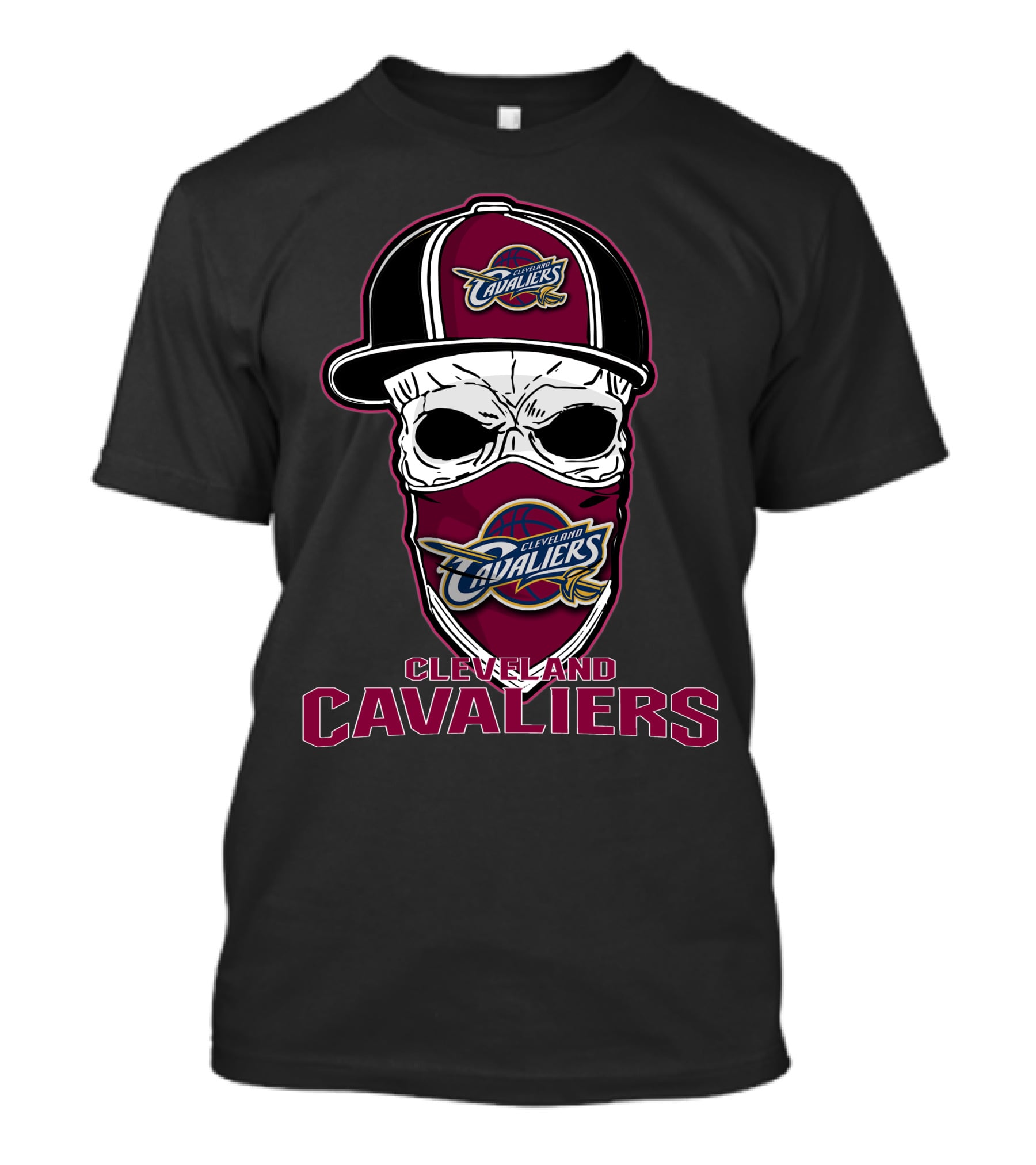 Cleveland Cavaliers Skull Hat Logo With Cavs T-Shirt