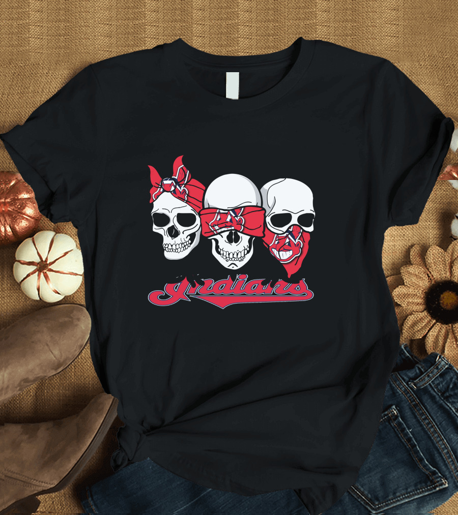 3 Skull Indians Bandana T-Shirt
