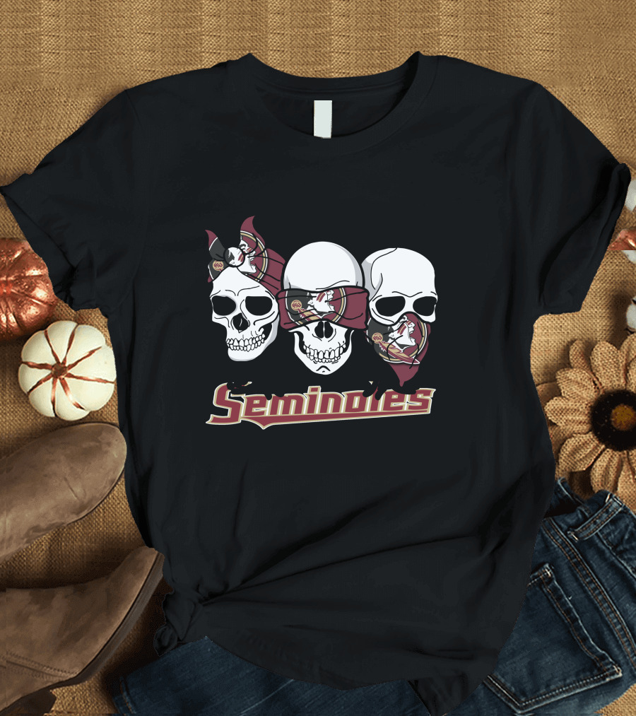 Seminoles 3 Skull Florida State T-Shirt