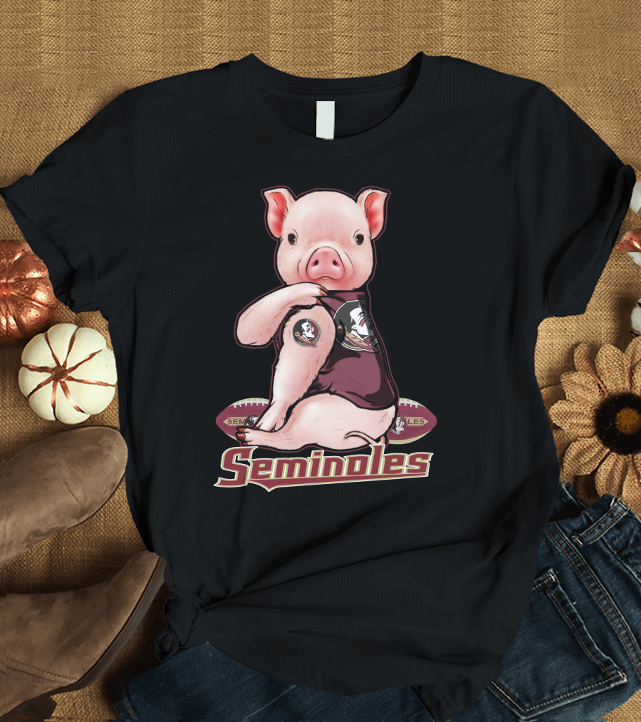 Seminoles Pig with Florida State Football T-Shirt