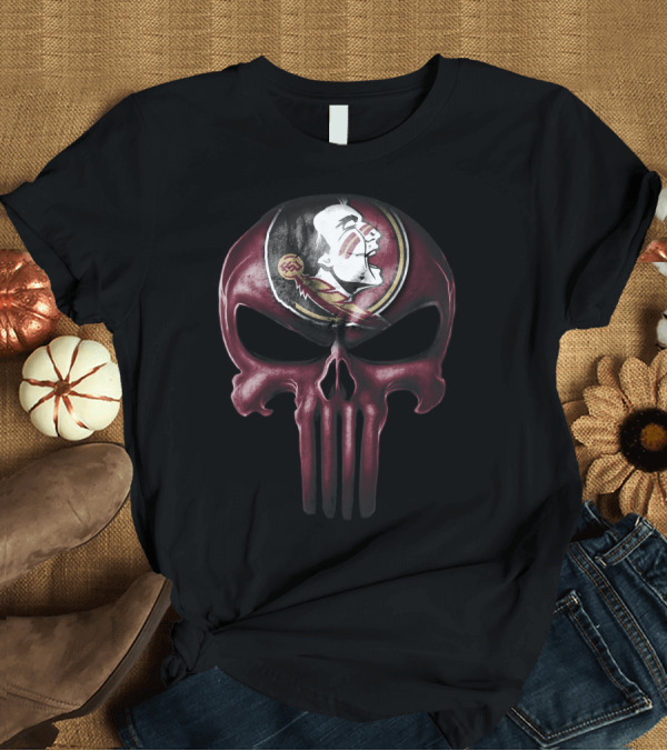 T-Shirt: Skull Florida State Seminoles T-Shirt Skull Florida State Seminoles T-Shirt