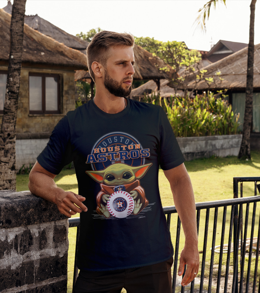 Houston Astros Yoda Baseball Fan T-Shirt