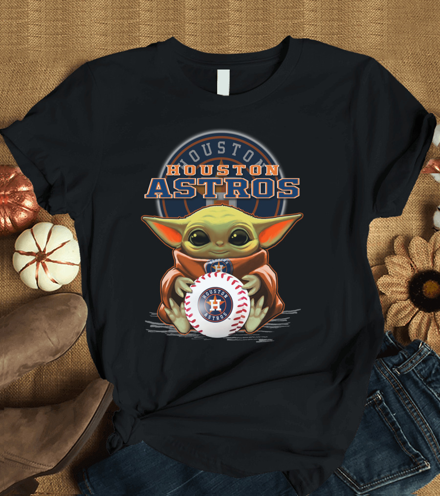 Houston Astros Yoda Baseball Fan T-Shirt