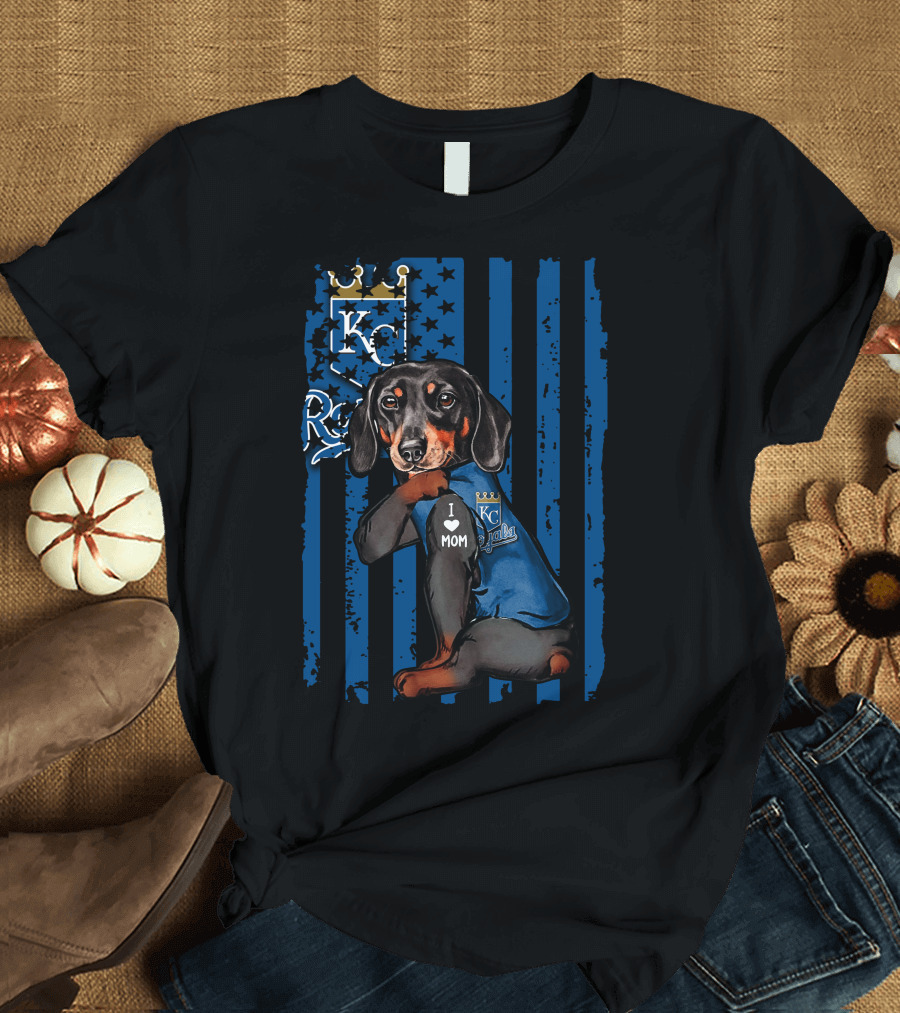 Dachshund KC Royals I Heart Mom T-Shirt