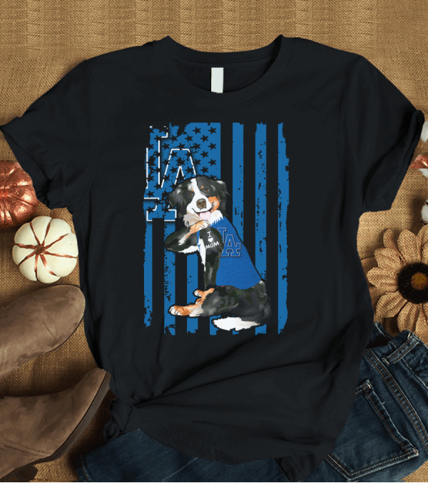 T-Shirt: Border Collie I Love Mom Los Angeles Dodgers Blue Flag T-Shirt Border Collie I Love Mom Los Angeles Dodgers Blue Flag T-Shirt