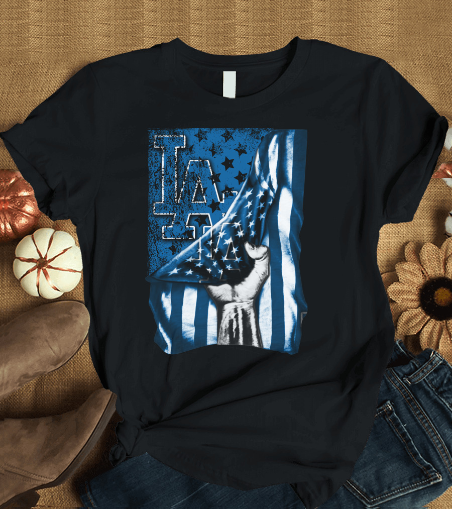 LA Dodgers American Flag T-Shirt