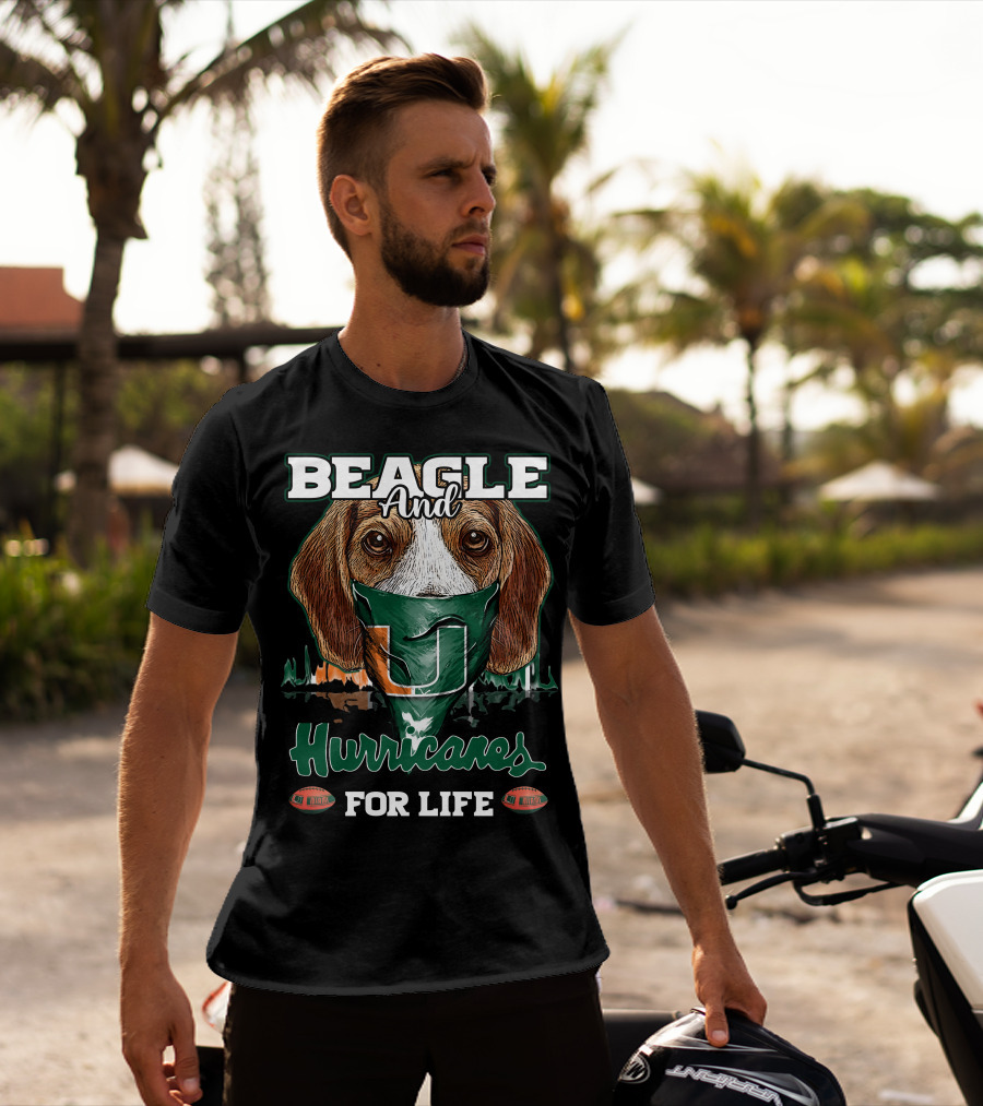 Beagle And Hurricanes For Life Miami Hurricanes U T-Shirt
