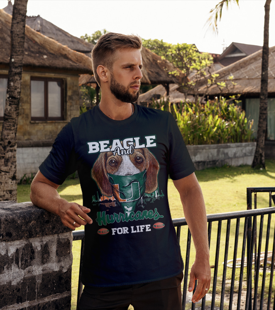 Beagle And Hurricanes For Life Miami Hurricanes U T-Shirt