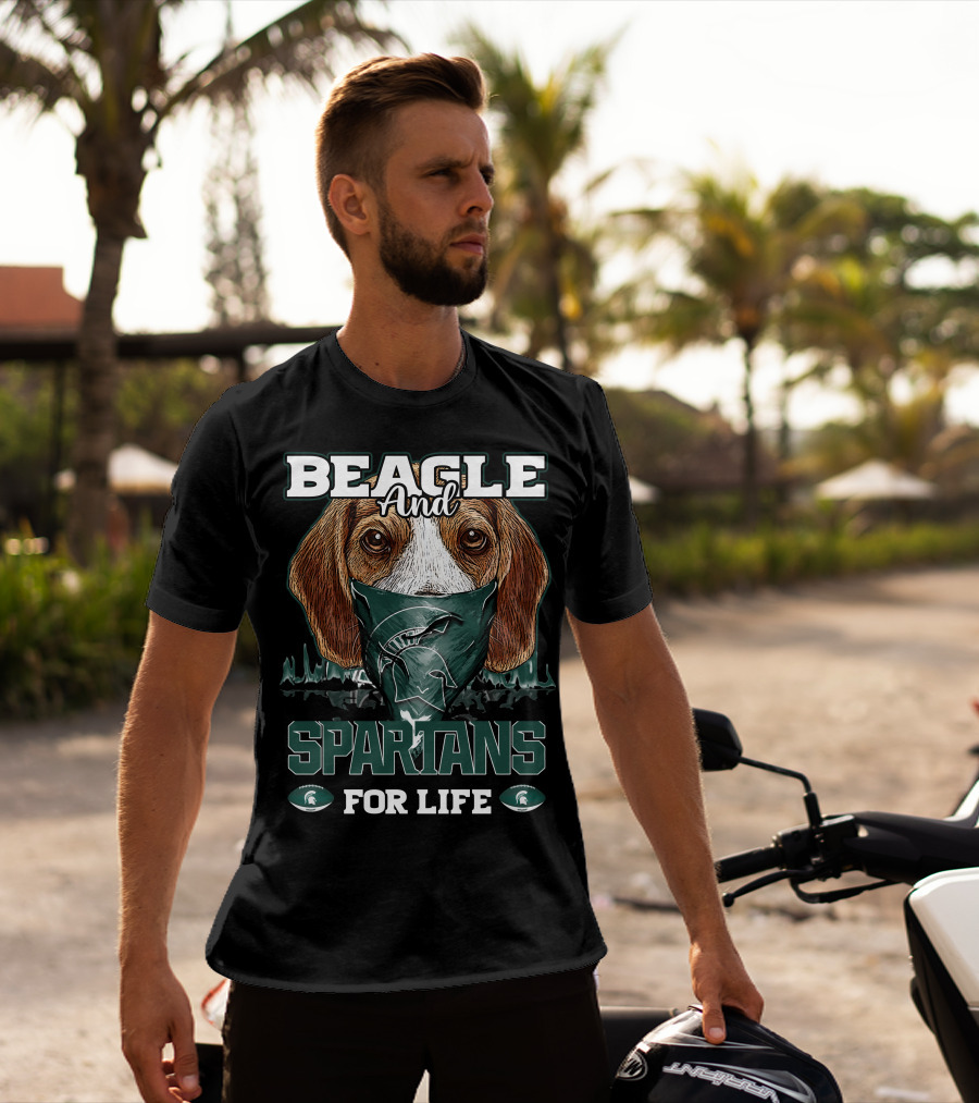 Beagle And Michigan State Spartans For Life T-Shirt