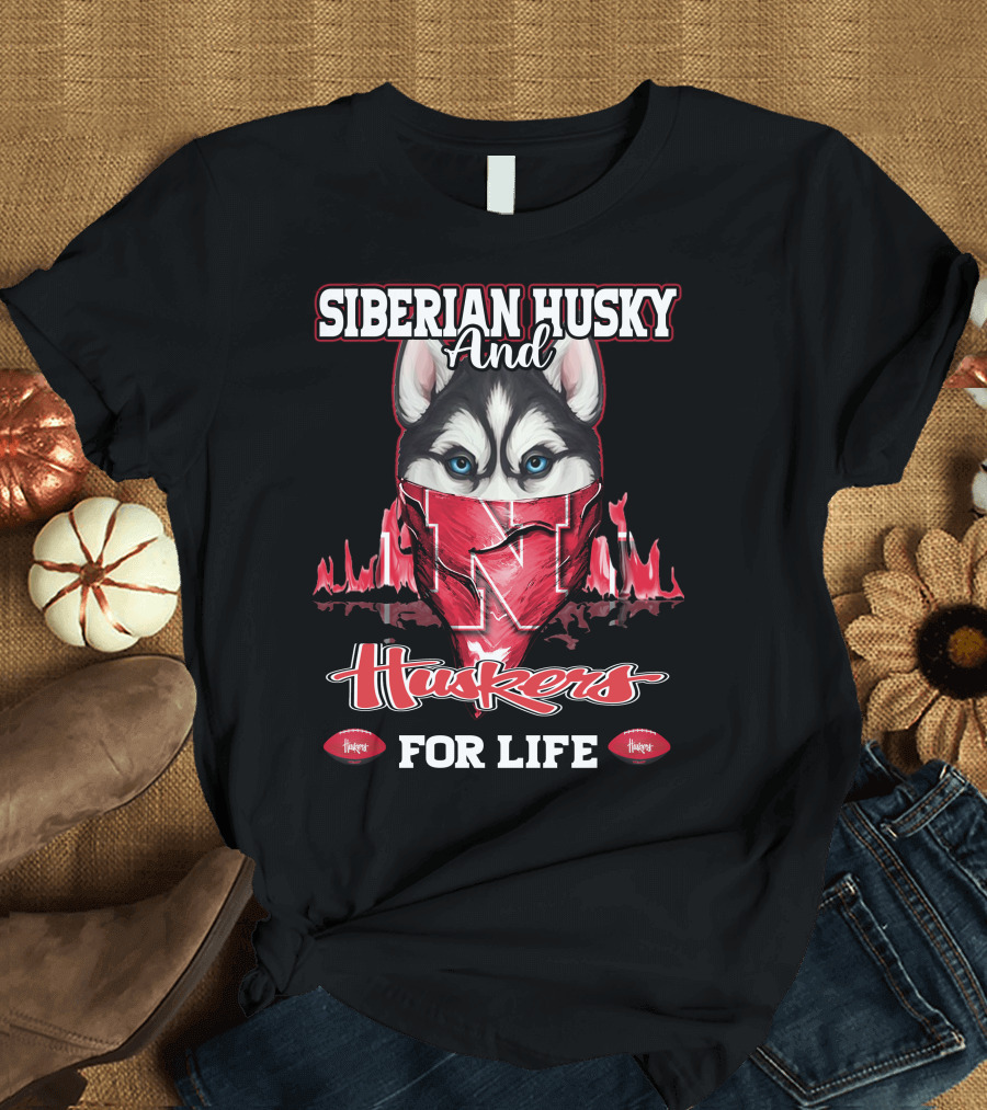 Siberian Husky and Huskers for Life T-Shirt