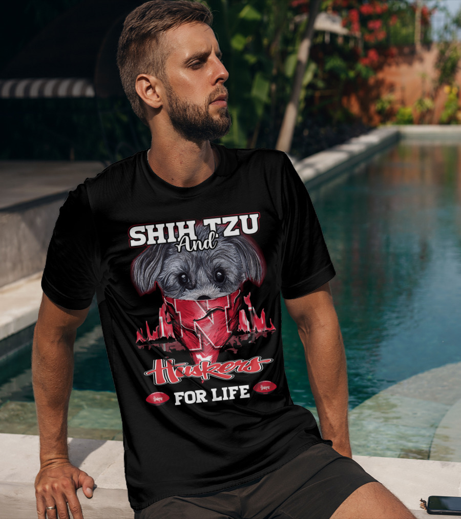 Shih Tzu And Huskers For Life T-Shirt
