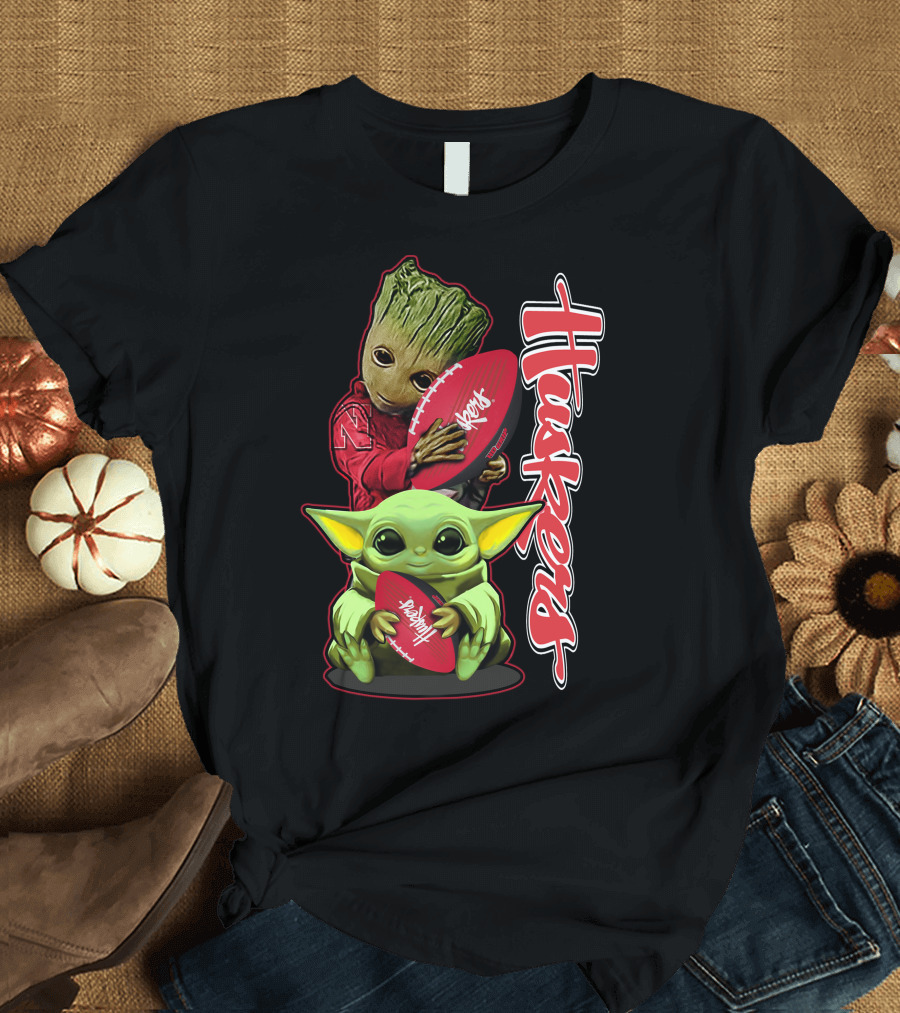 Grzd Nebraska Cornhuskers Huskers Football Baby Alien Tree Creature T-Shirt