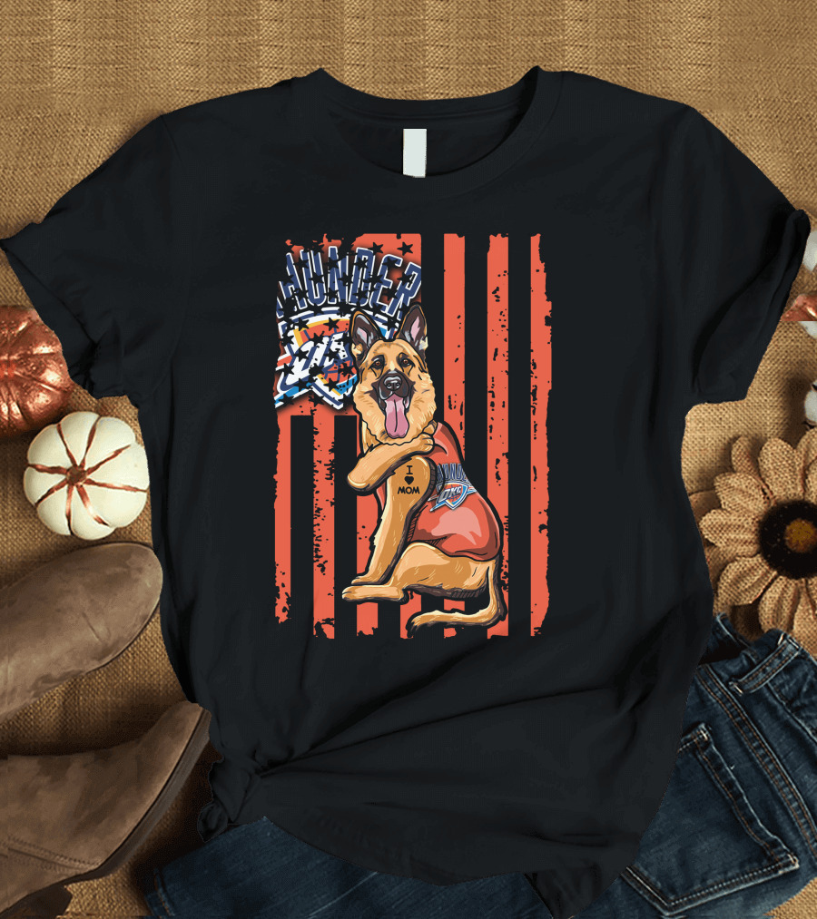 Thunder Oklahoma City Dog I Love Mom T-Shirt