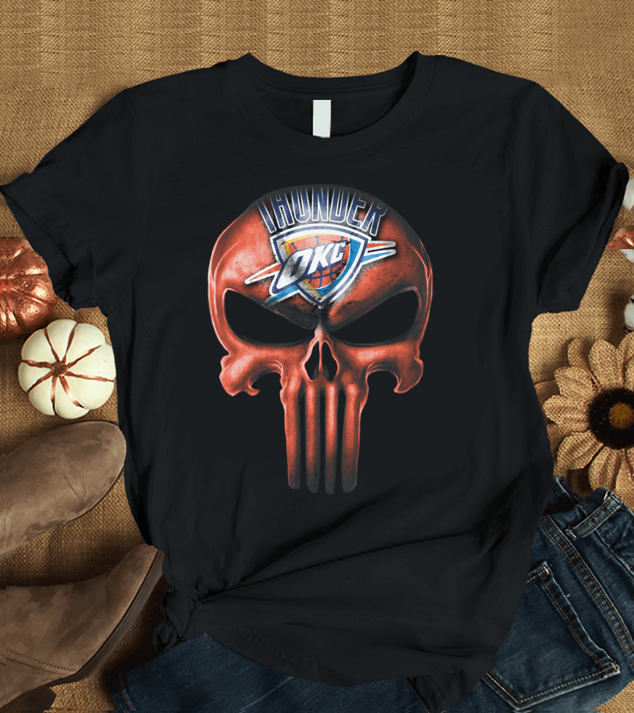 Oklahoma City Thunder Skull OKC T-Shirt