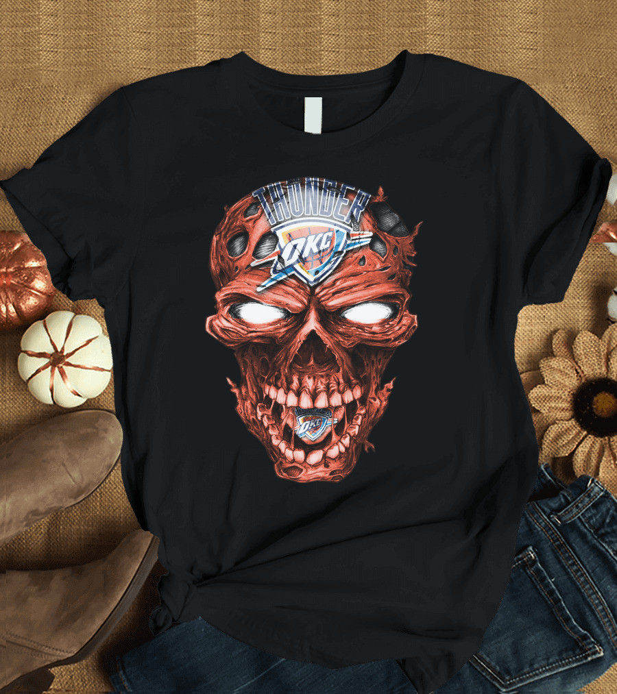 Oklahoma City Thunder Skull OKC Thunder T-Shirt