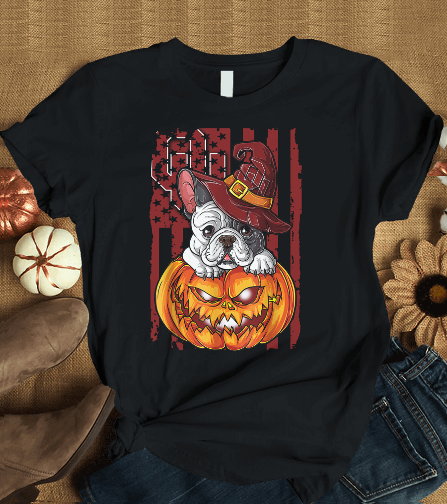 Hlw Bulldog Halloween Pumpkin Oklahoma Sooners T-Shirt