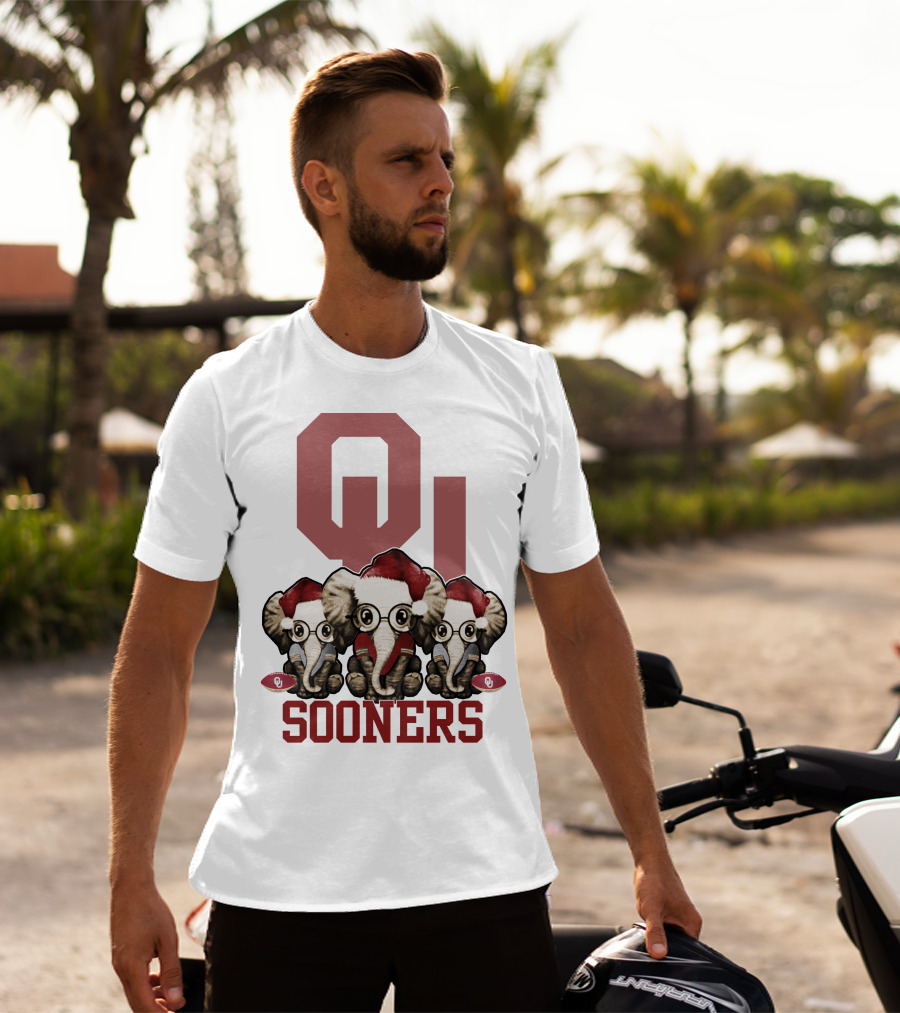 OU Sooners Elephants Christmas T-Shirt