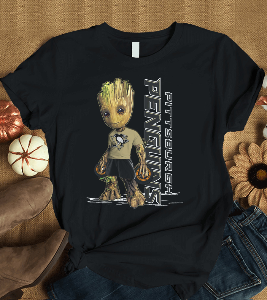Groot Pittsburgh Penguins Hockey Fan Gear T-Shirt