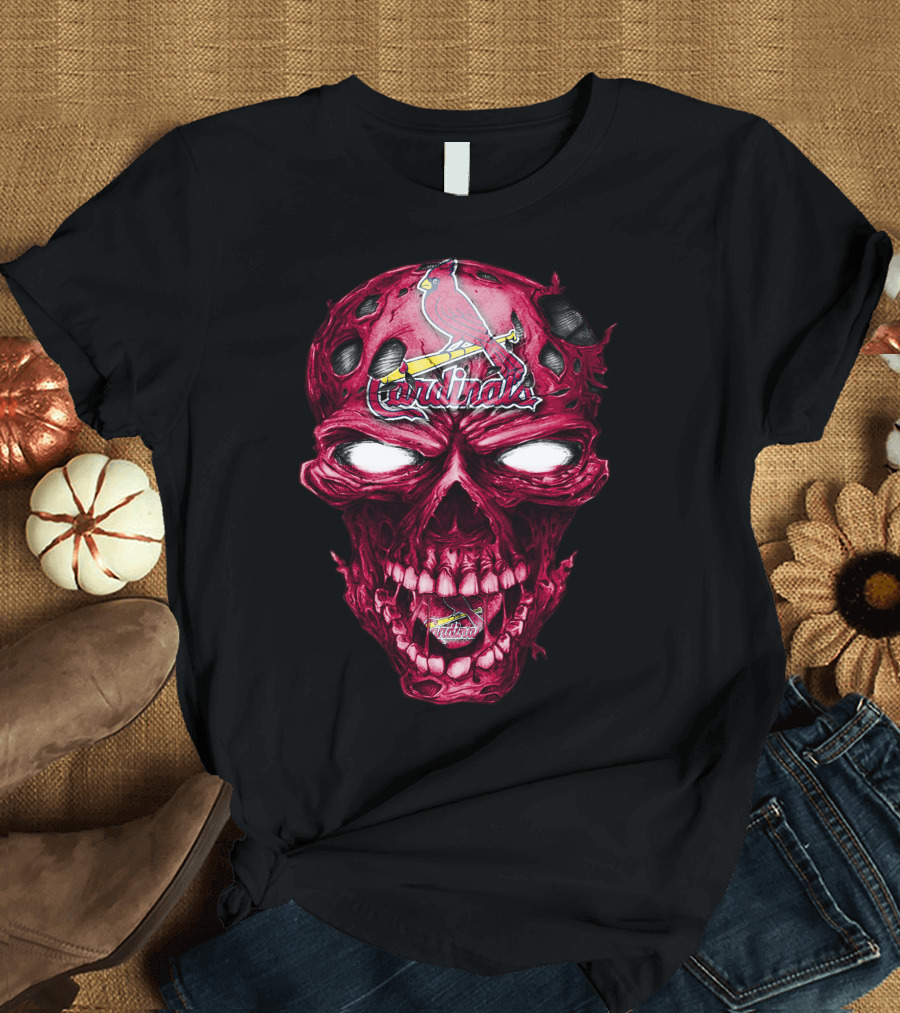 St. Louis Cardinals Skull T-Shirt