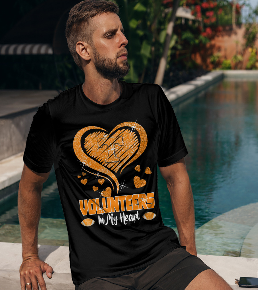 Tennessee Volunteers Orange Heart With T Logo In My Heart T-Shirt