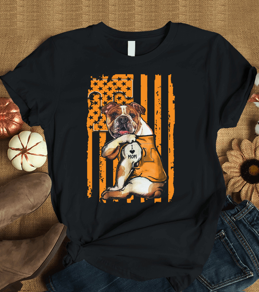 I ❤️ Mom Bulldog Tennessee Volunteers T-Shirt
