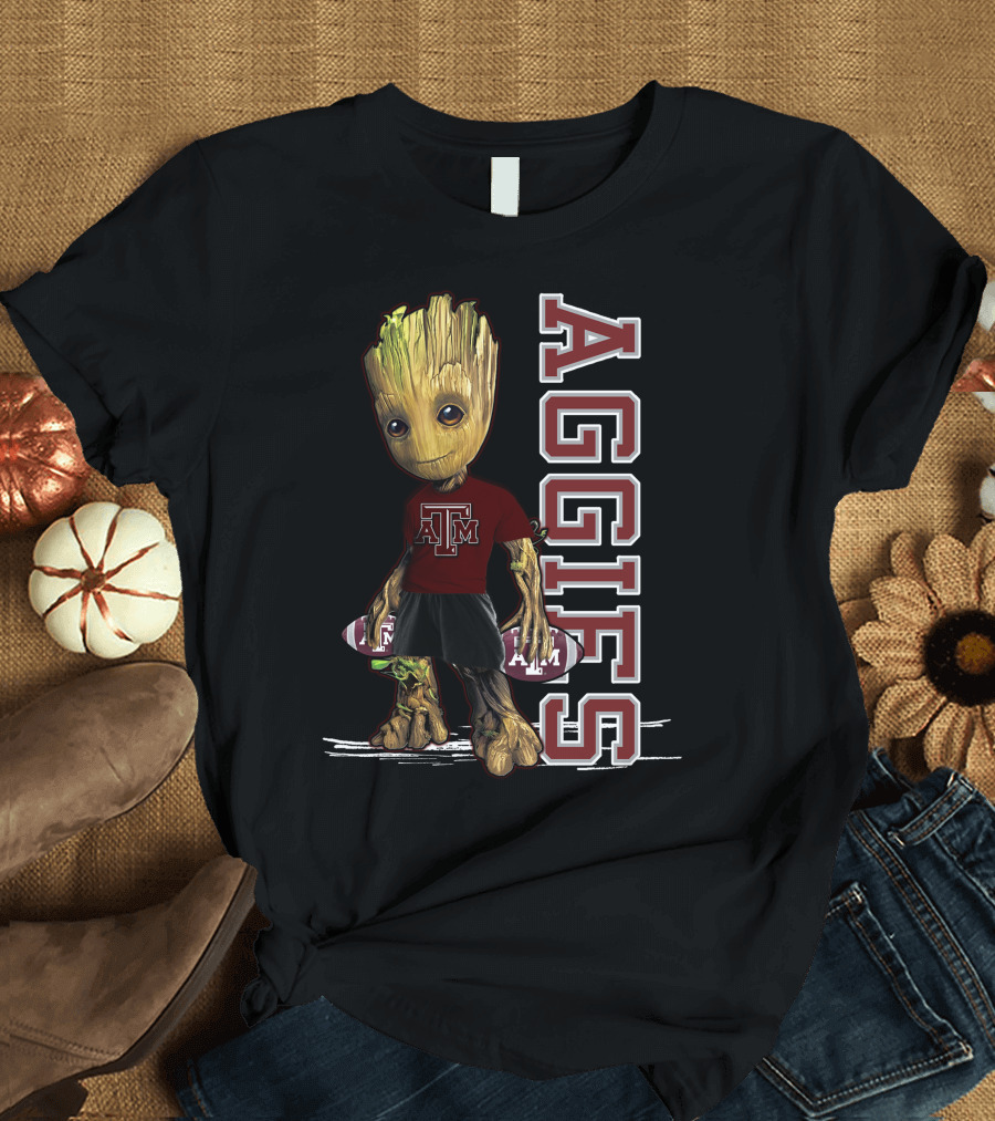 Groot Texas A&M Aggies Football Fan T-Shirt