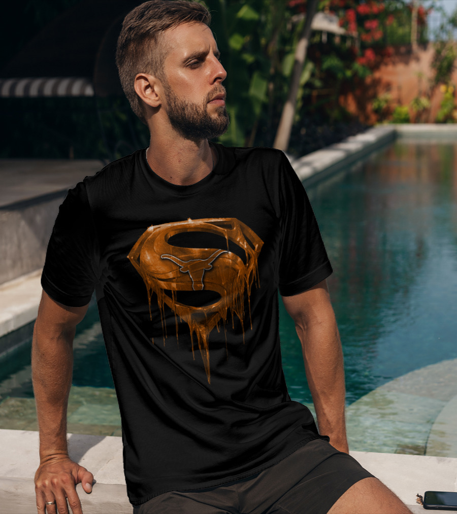 Texas Longhorns Dripping Superman T-Shirt