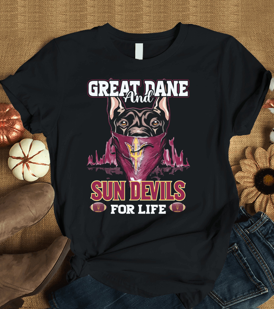 Great Dane and Sun Devils for Life T-Shirt