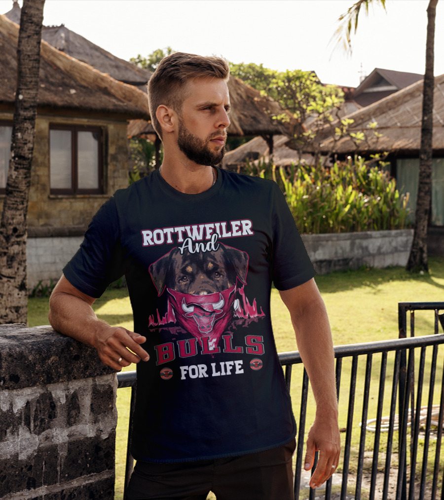 Rottweiler And Bulls For Life Chicago Bulls T-Shirt
