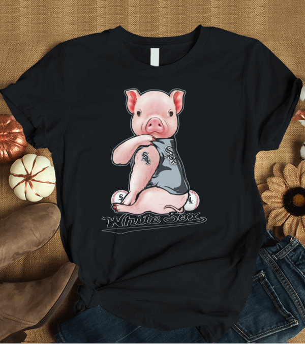 T-Shirt: Pig White Sox Baseball Apparel Chicago T-Shirt Pig White Sox Baseball Apparel Chicago T-Shirt