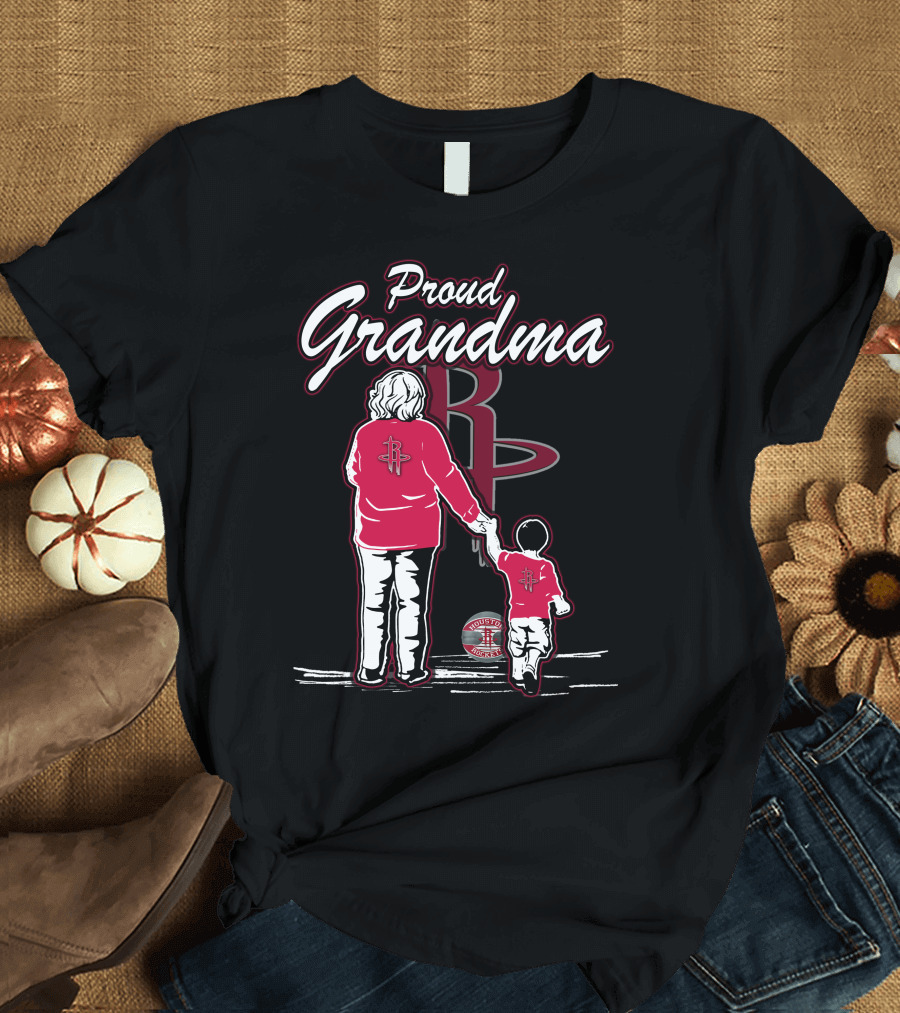 Proud Grandma Houston Rockets Family Fan T-Shirt