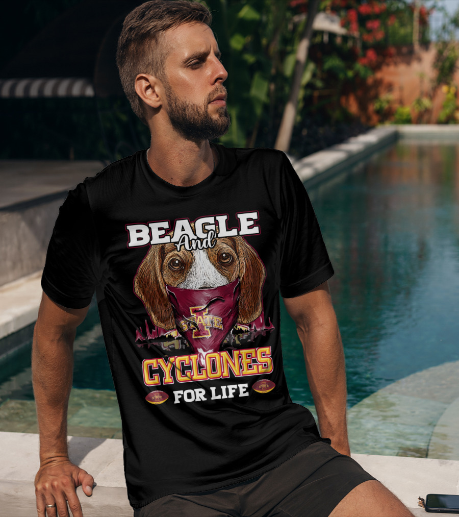 Beagle And Iowa State Cyclones For Life T-Shirt