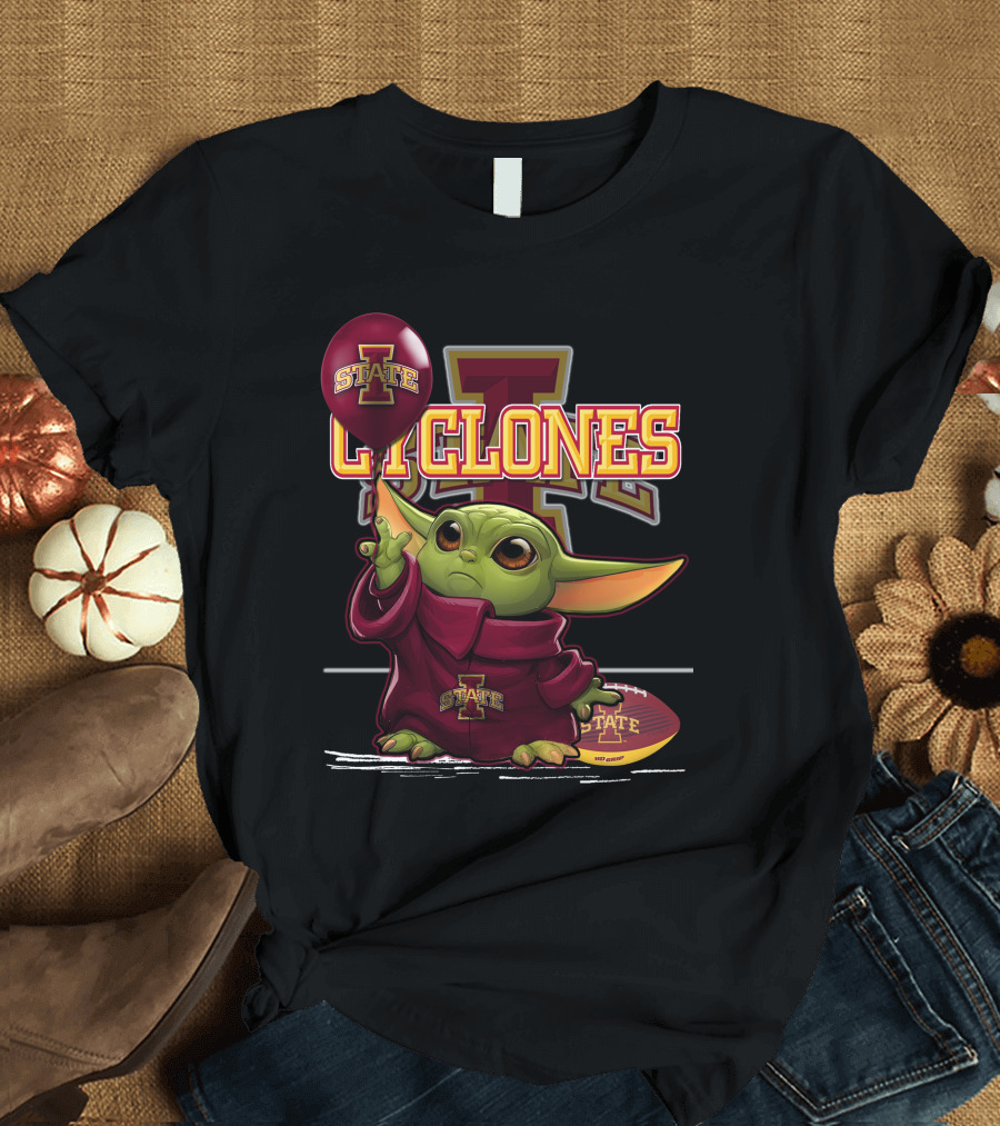 Yoda Iowa State Cyclones Football Fan Gear T-Shirt