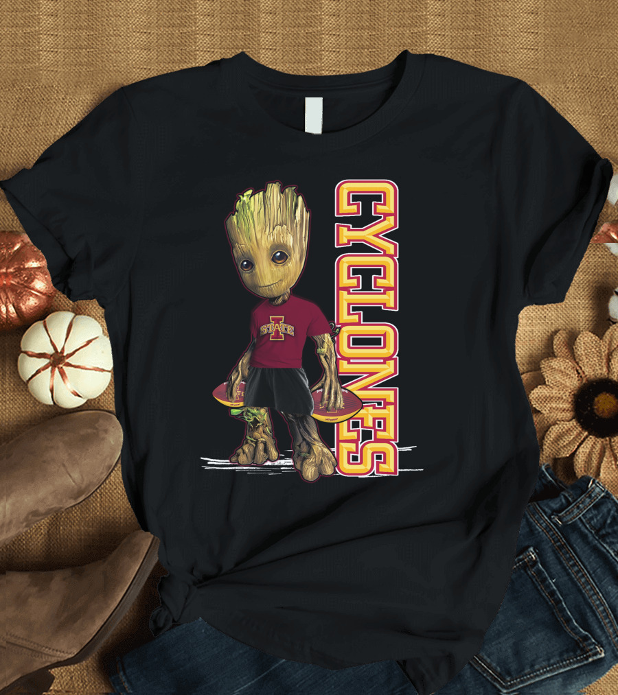 Groot Iowa State Cyclones Marvel Character Crossover T-Shirt