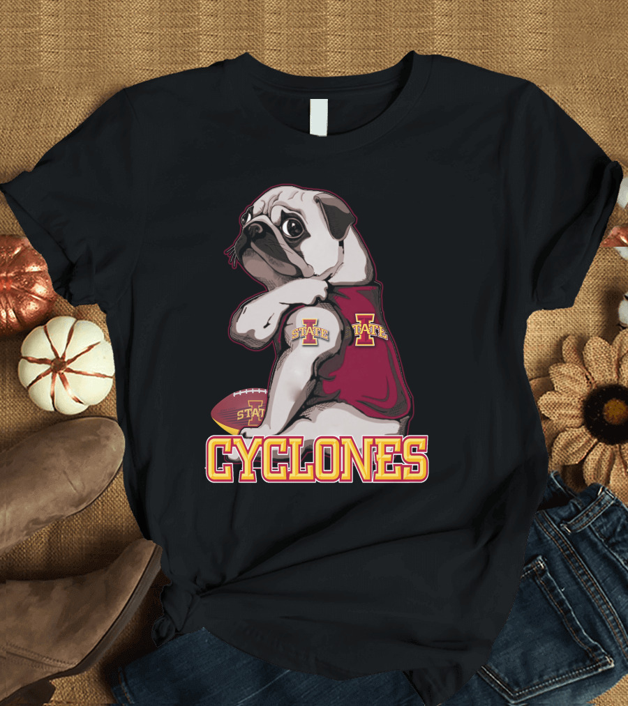Pug Iowa State Cyclones Football Mascot T-Shirt