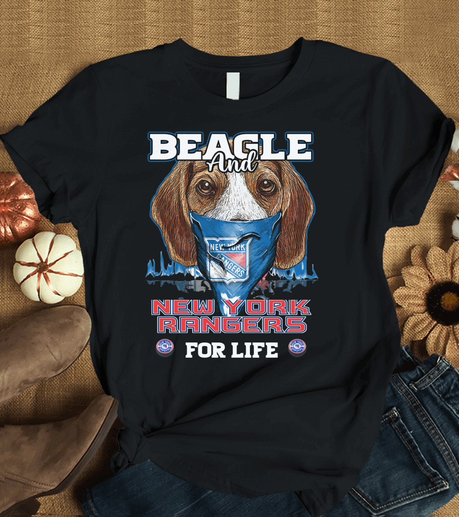 Beagle and New York Rangers for Life T-Shirt
