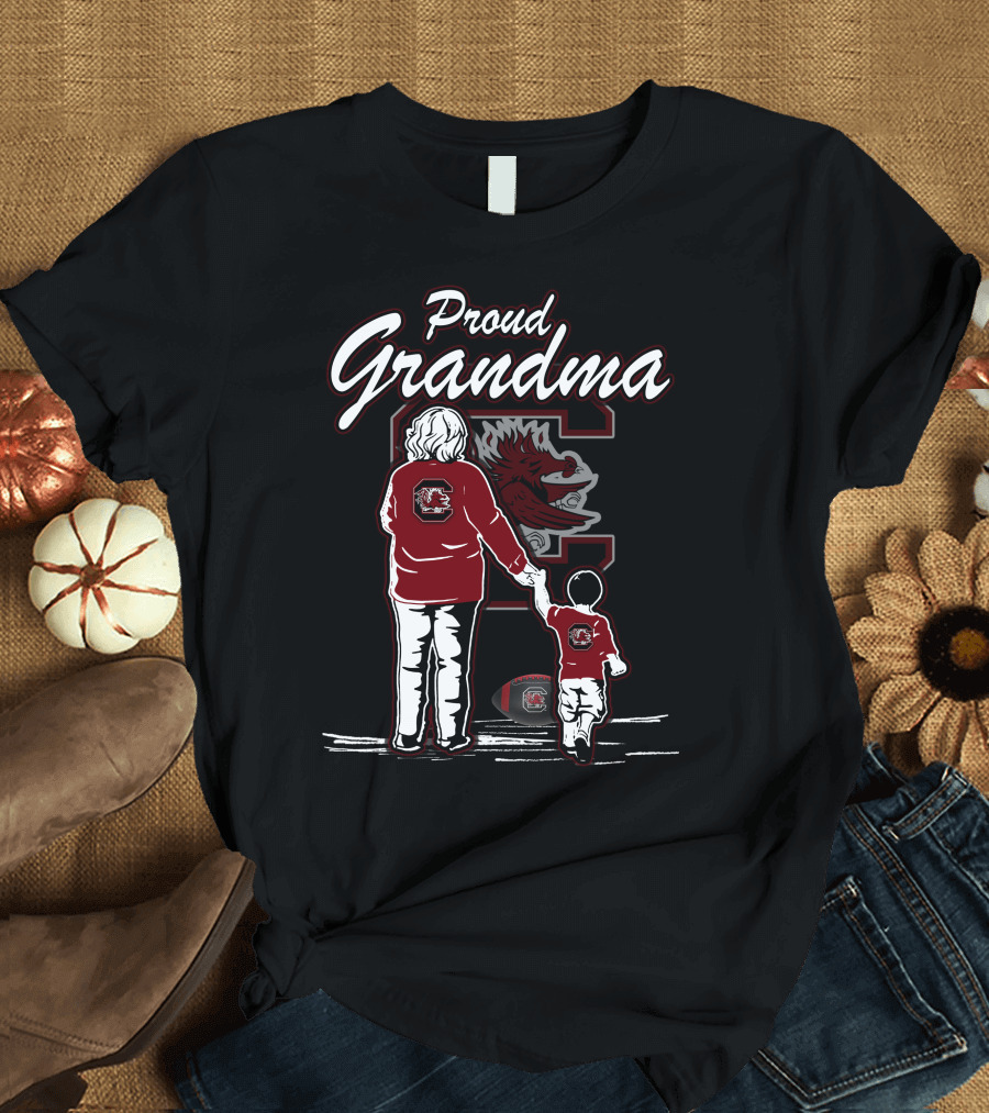 Proud Grandma South Carolina Gamecocks Football Fan Family T-Shirt