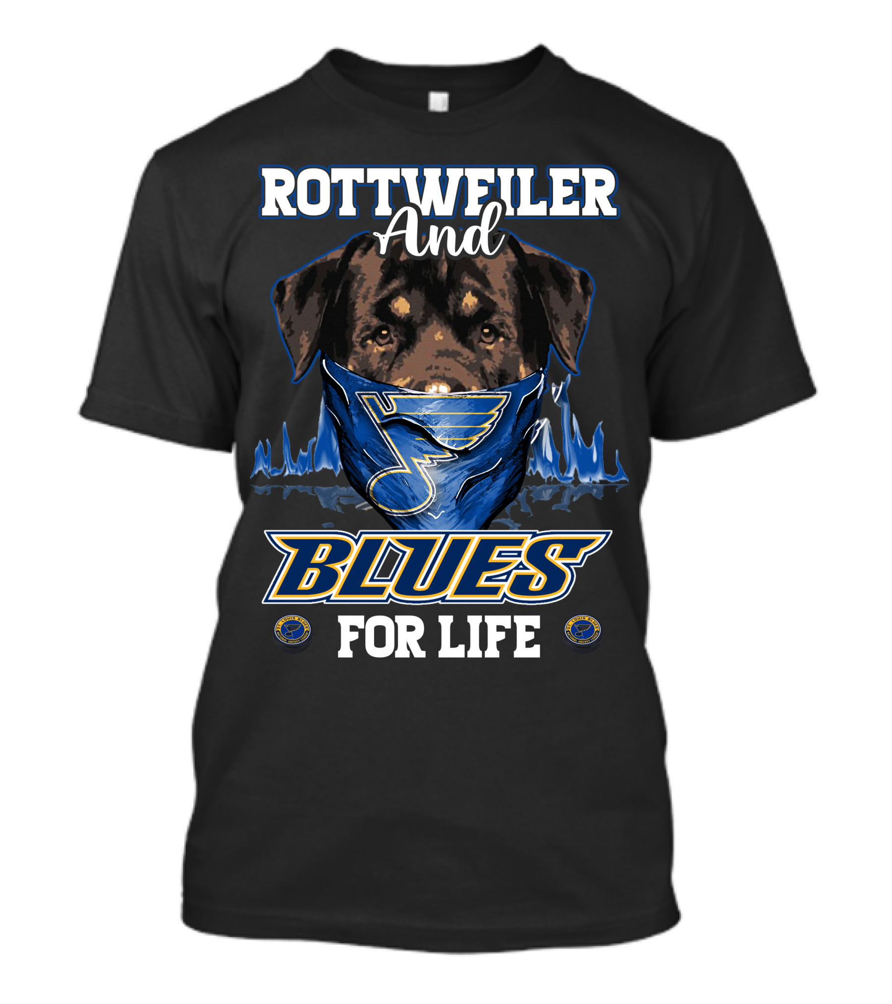 Rottweiler And Blues For Life St. Louis T-Shirt