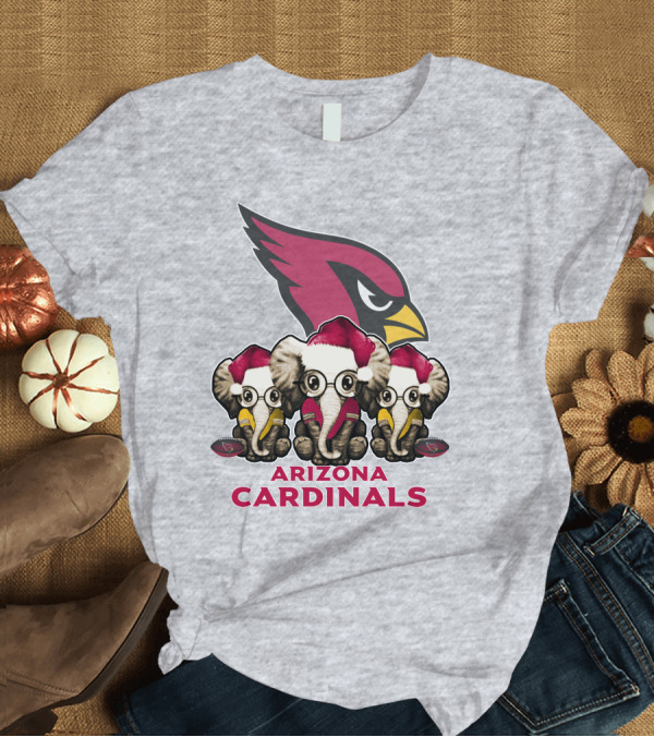 T-Shirt: Arizona Cardinals Elephants Xmas T-Shirt Arizona Cardinals Elephants Xmas T-Shirt