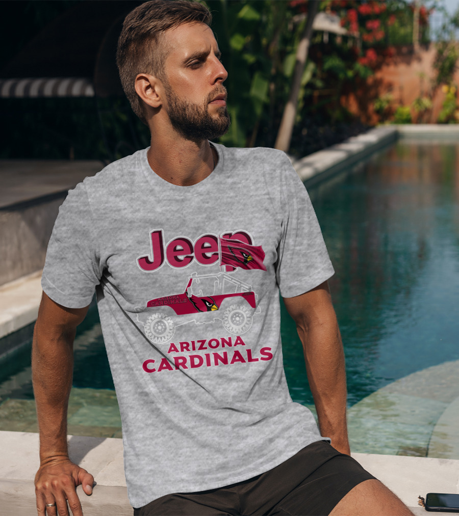 Jeep Arizona Cardinals Off-Road Adventure With Flag T-Shirt