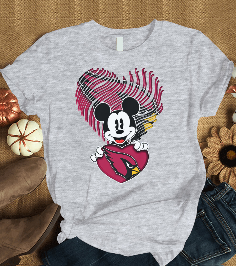 Mick Arizona Cardinals Heart T-Shirt